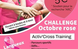 🎀 Body intégral spécial Octobre Rose avec vos 3 animateurs 🎀 Ouvert à tous (homme,femme,licencié ou non) challenge et récompenses en fin de séance 😀